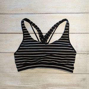 Athleta Transcendence Sports Bra Striped S